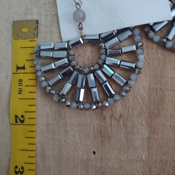 Rema French Hook Beaded Dangle Earings - Picture 4 of 4